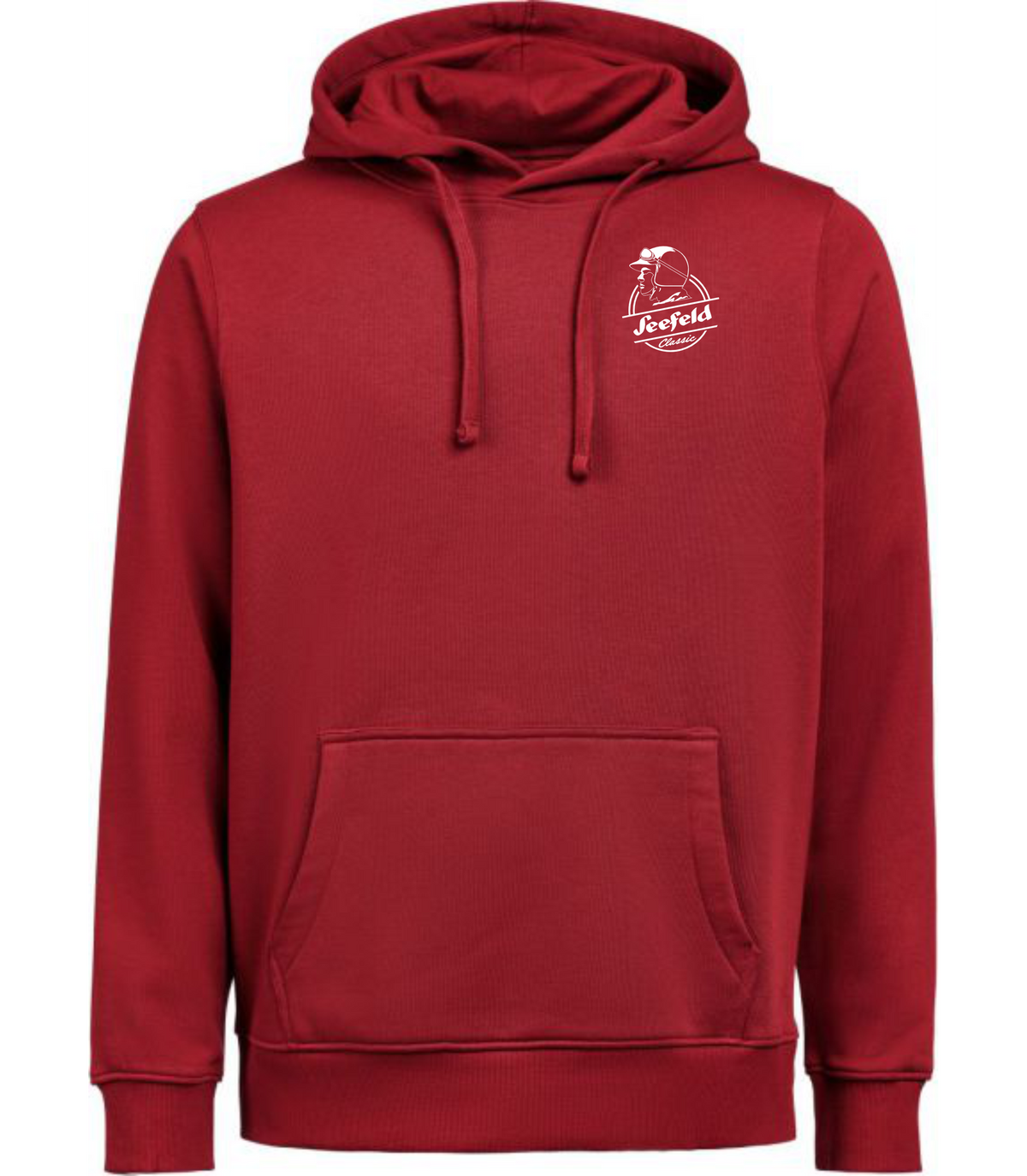 Schwerer Unisex Kapuzen Hoody - Rot